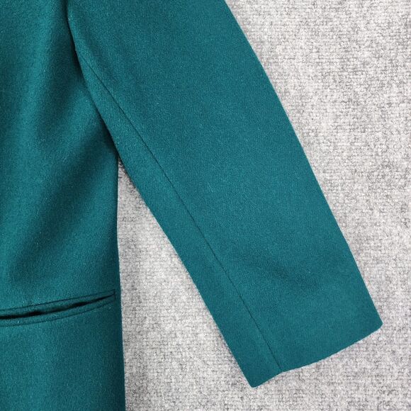 Vintage LL Bean Blazer Womens 10R Green Wool Metal Buttons USA Made 90s Coat - Picture 12 of 12